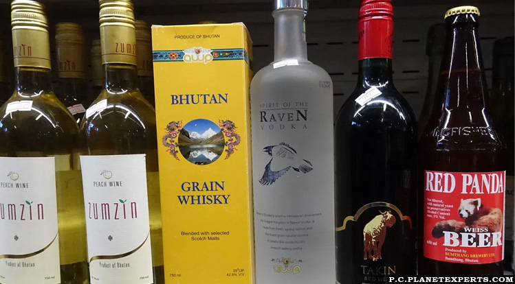 Try some of the exquisite drinks manufactured in Bhutan